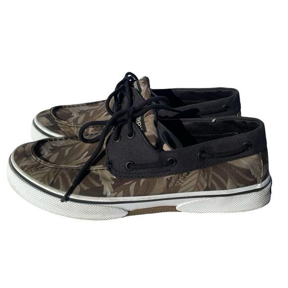 Sperry Men’s Black and Olive Camo Halyard 2-Eye Size 9.5 - Picture 3 of 8